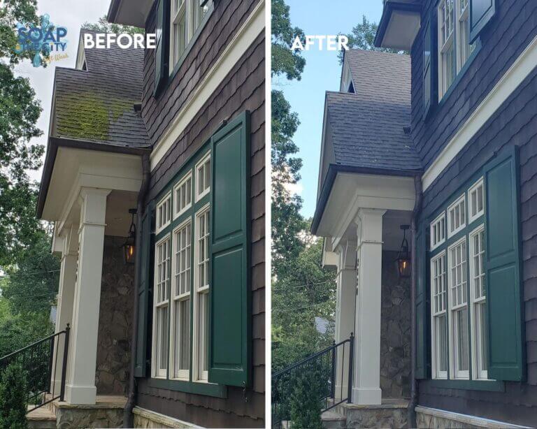 Moss removal from roof