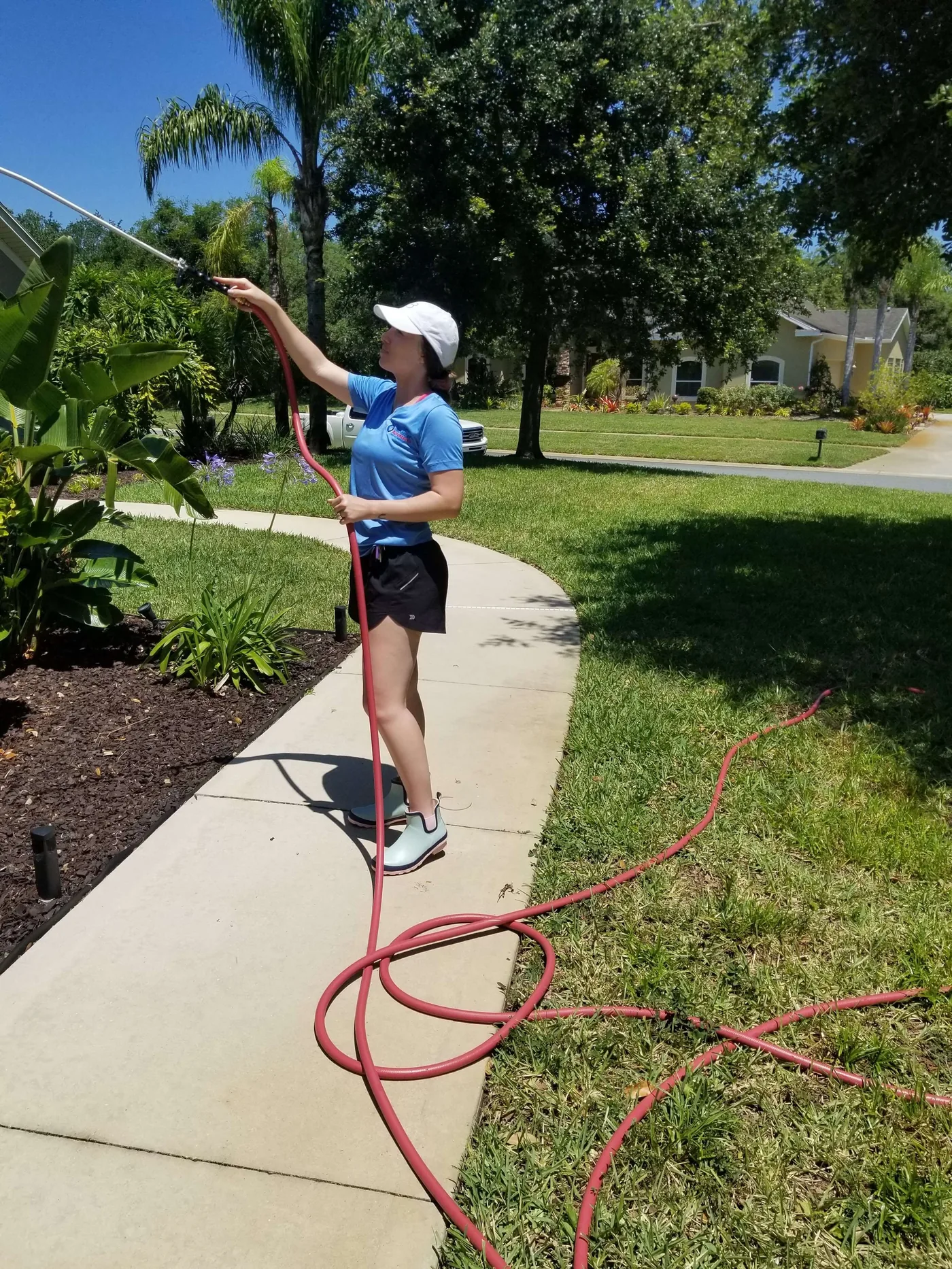 Denver NC house washing showing professional soft wash results